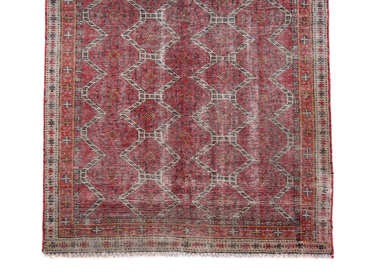 3x6 Vintage Rug, Persian Style Hand-Knotted Kitchen Runner Rug, Hallway Runner Rug, Staircase Runner Rug, Foyer Rug, SHR1975