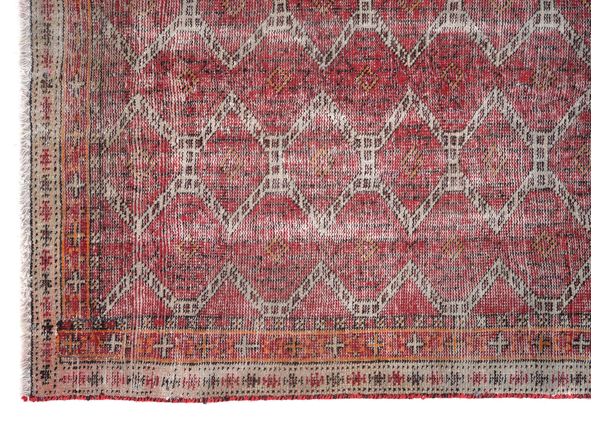 3x6 Vintage Rug, Persian Style Hand-Knotted Kitchen Runner Rug, Hallway Runner Rug, Staircase Runner Rug, Foyer Rug, SHR1975