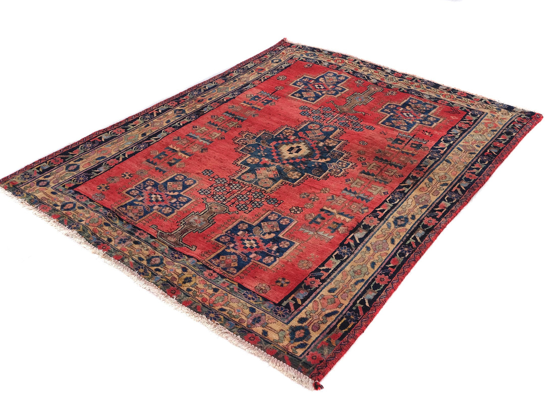 4x6 Vintage Rug, Hand-Knotted Kitchen Runner Rug, Hallway Runner Rug, Staircase Runner Rug, Foyer Rug, SHR1984