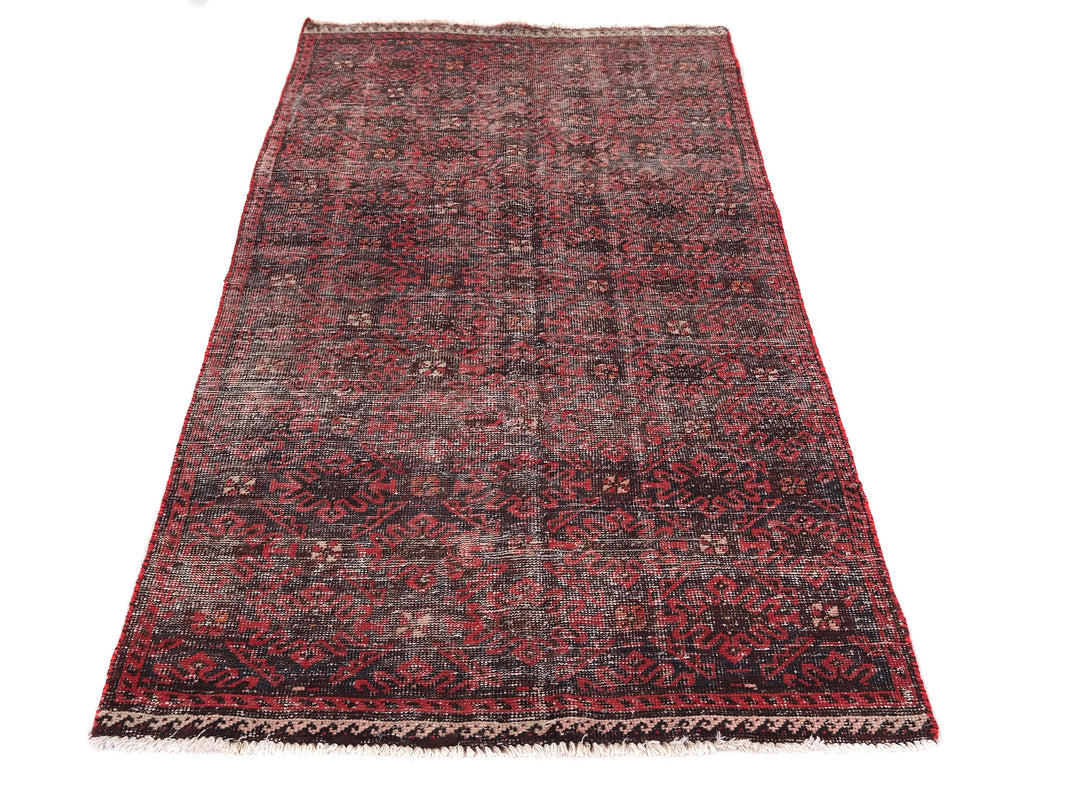 3x6 Vintage Oriental Rug, Hand-Knotted Wool Runner, Handmade Hallway Entryway Rug, Kitchen Throw Rug, Entryway Rug, Hallway Rug, SHR1985