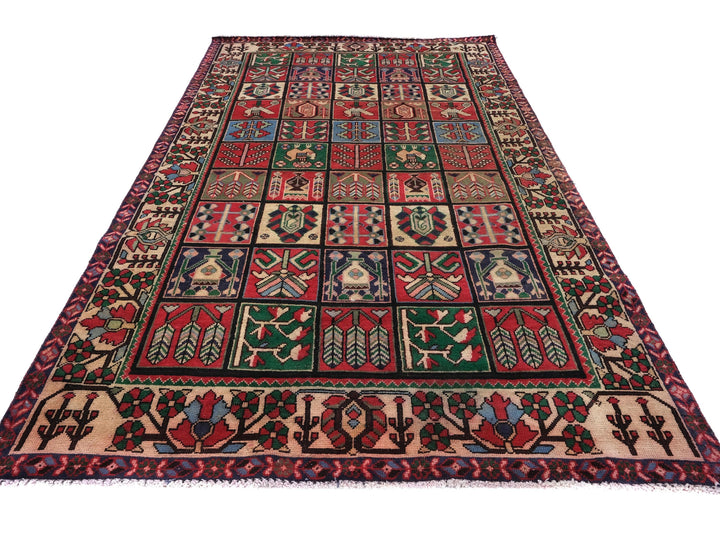 6x9 Vintage Oriental Rug | Handmade Area Rug | Hand-Knotted Wool Rug for Living Room | Bedroom Rug | Office Rug, SHR1698