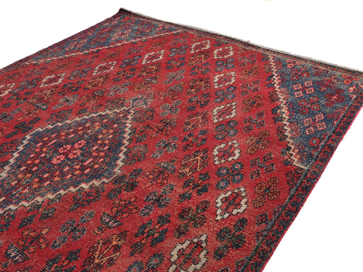6x9 Vintage Oriental Rug | Handmade Area Rug | Hand-Knotted Wool Rug for Living Room | Bedroom Rug | Office Rug, SHR1721
