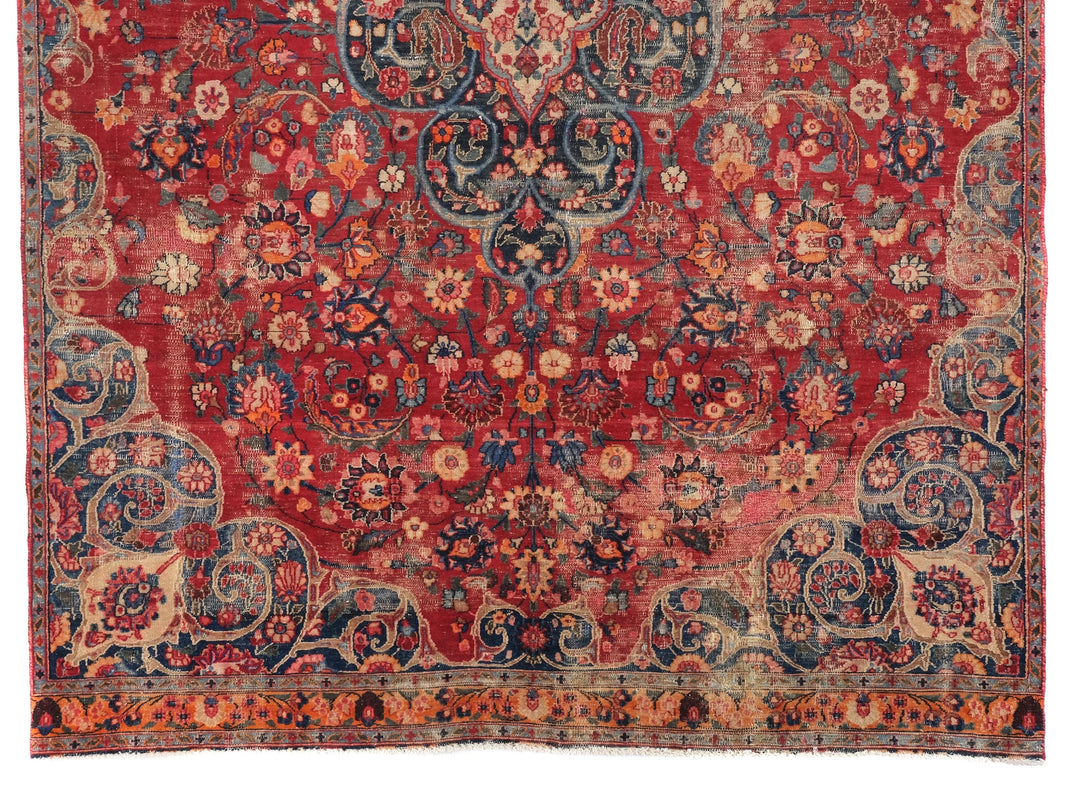 7x10 Vintage Oriental Rug | Hand-Knotted Area Rug | HandmadeWool Rug for Living Room | Bedroom Rug | Office Rug, SHR1730