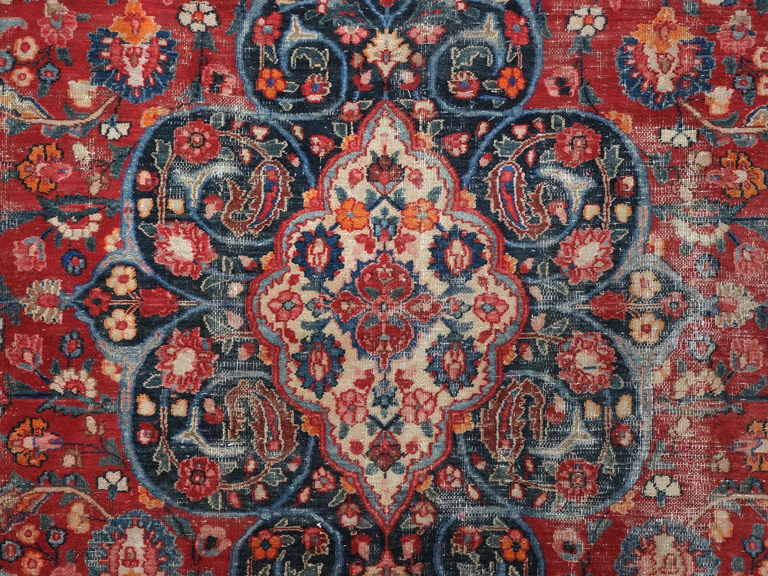 7x10 Vintage Oriental Rug | Hand-Knotted Area Rug | HandmadeWool Rug for Living Room | Bedroom Rug | Office Rug, SHR1730