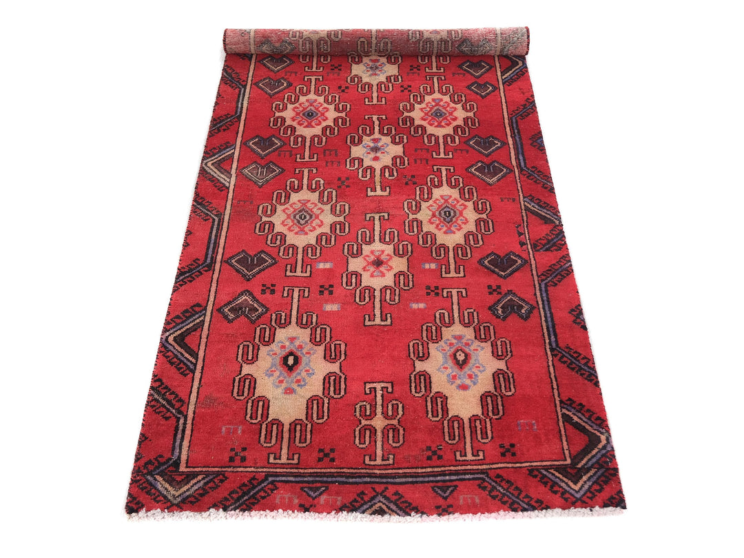 3x6 Vintage Rug, Handmade Rug, Bedroom Rug, Scatter Rug, Small Rug, Entry Rug, SHR2049
