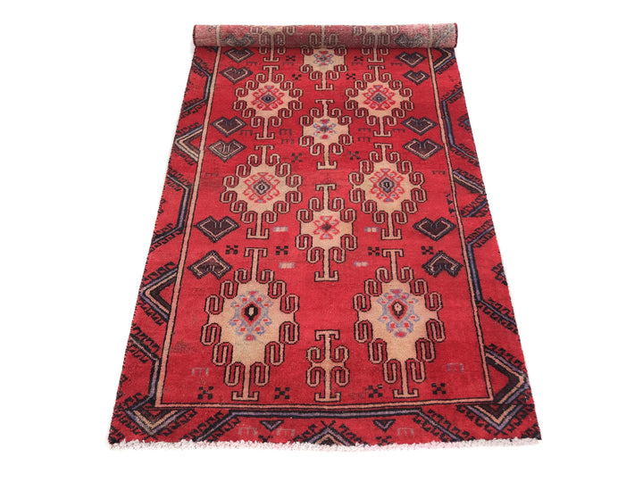 3x6 Vintage Rug, Handmade Rug, Bedroom Rug, Scatter Rug, Small Rug, Entry Rug, SHR2049