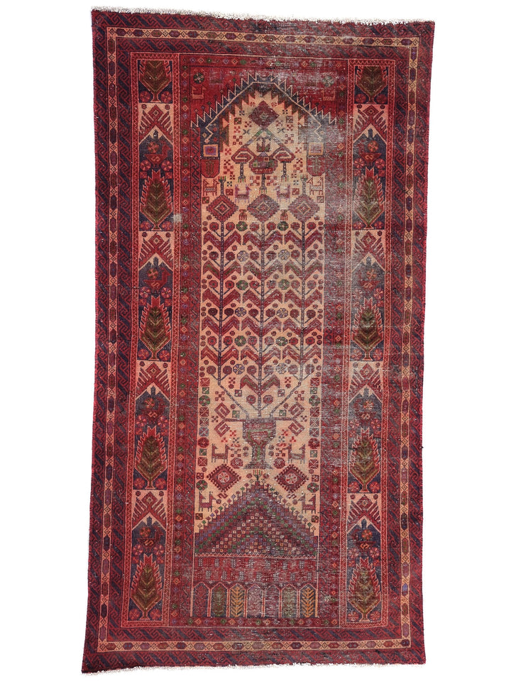 3x6 Vintage Rug, Handmade Rug, Bedroom Rug, Scatter Rug, Small Rug, Entry Rug, SHR2050