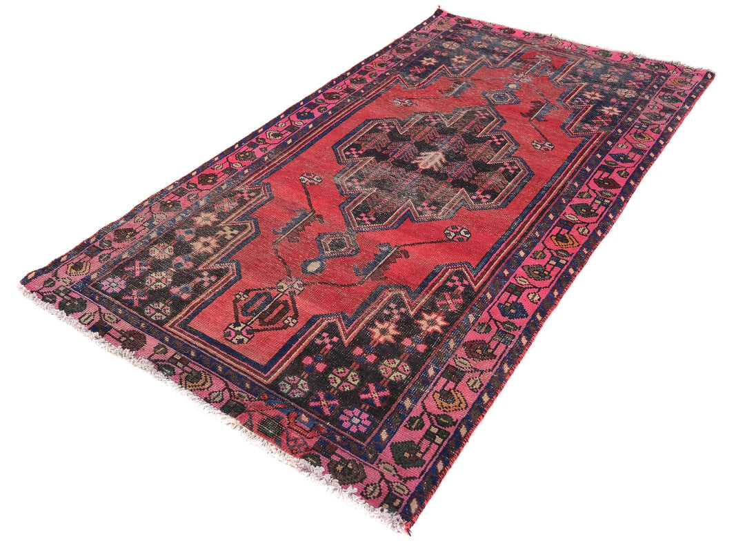 4x7 Vintage Rug, Handmade Rug, Bedroom Rug, Scatter Rug, Small Rug, Entry Rug, SHR2067