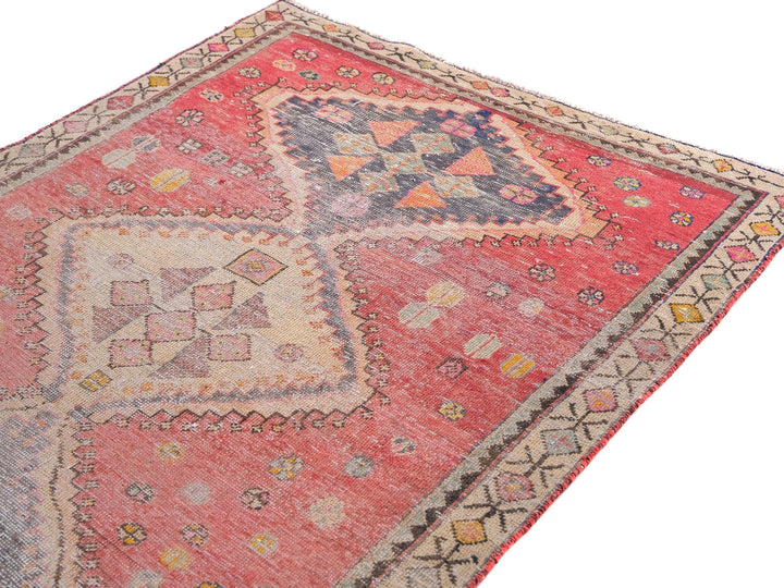 4x6 Vintage Rug, Handmade Rug, Bedroom Rug, Scatter Rug, Small Rug, Entry Rug, SHR2081