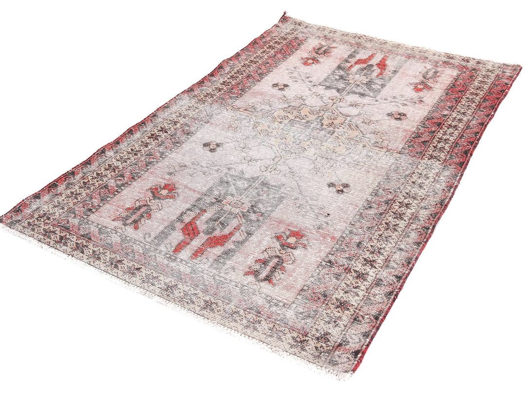 4x6 Vintage Rug, Handmade Rug, Bedroom Rug, Scatter Rug, Small Rug, Entry Rug, SHR2093