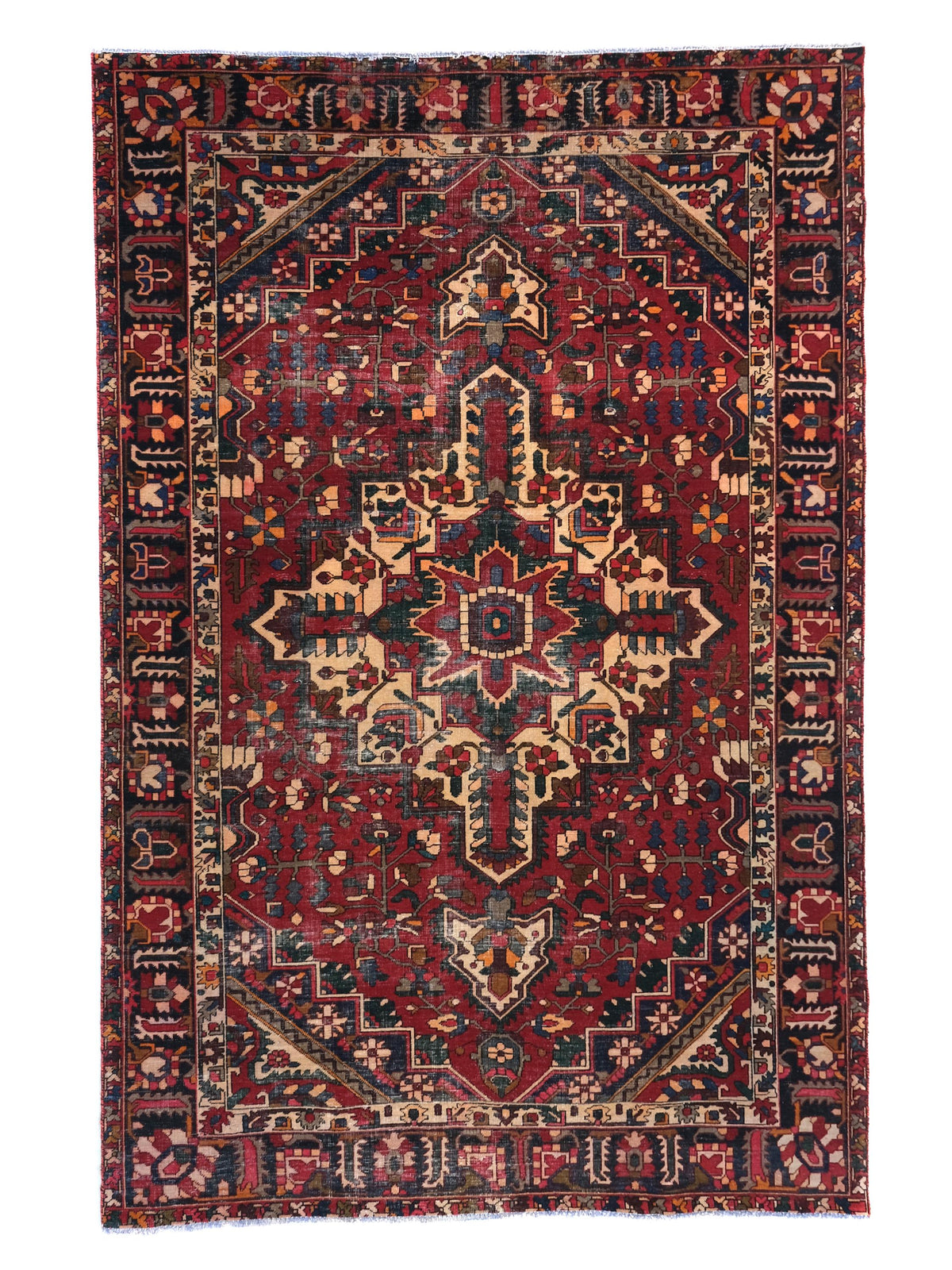 7x10 Vintage Rug, Turkish Rug, Oushak Rug, Anatolian Rug, Small Handmade Scatter Rug, Entry Rug, Living Room Rug, Hallway Rug, SHR1772