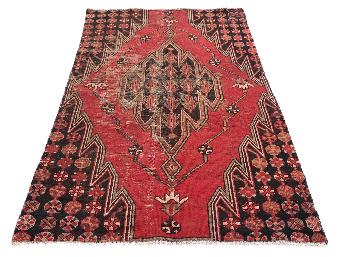 3x6 Vintage Rug, Persian Style Hand-Knotted Kitchen Runner Rug, Hallway Runner Rug, Staircase Runner Rug, Foyer Rug, SHR1981