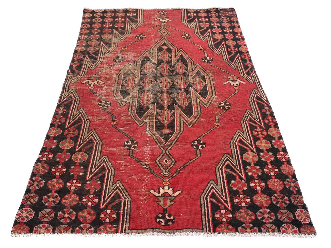 3x6 Vintage Rug, Hand-Knotted Kitchen Runner Rug, Hallway Runner Rug, Staircase Runner Rug, Foyer Rug, SHR1981
