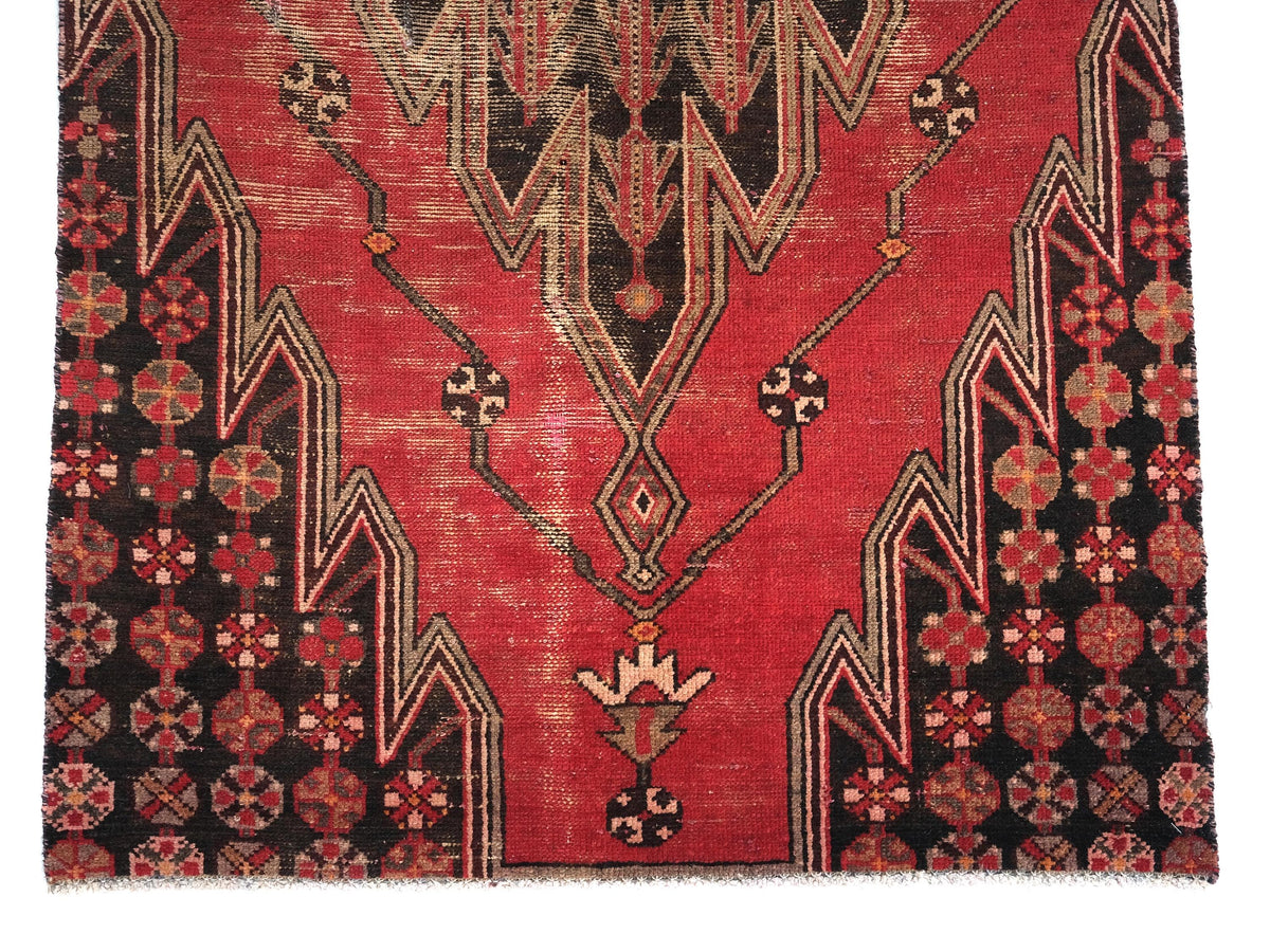 3x6 Vintage Rug, Persian Style Hand-Knotted Kitchen Runner Rug, Hallway Runner Rug, Staircase Runner Rug, Foyer Rug, SHR1981