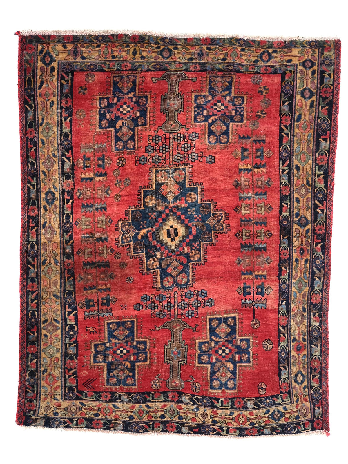 4x6 Vintage Rug, Persian Style Hand-Knotted Kitchen Runner Rug, Hallway Runner Rug, Staircase Runner Rug, Foyer Rug, SHR1984