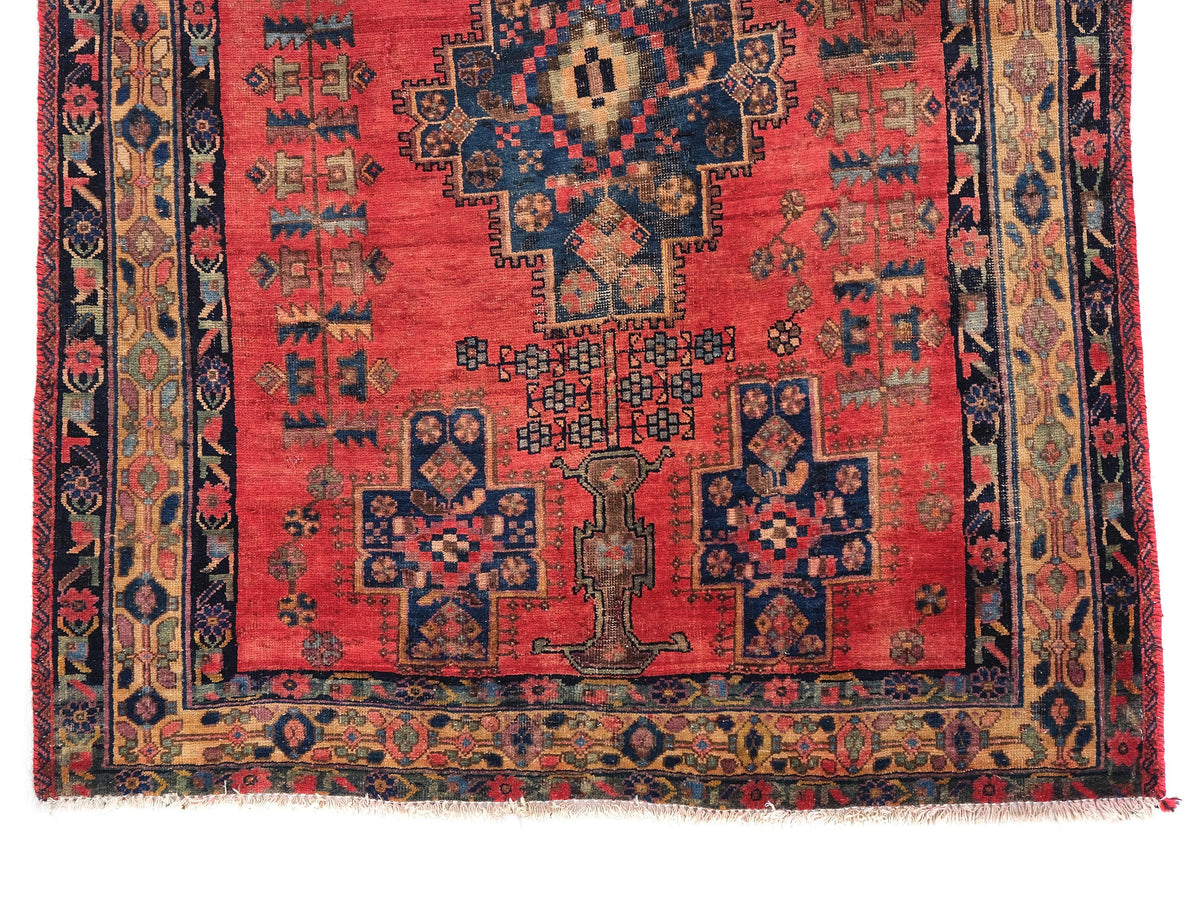 4x6 Vintage Rug, Persian Style Hand-Knotted Kitchen Runner Rug, Hallway Runner Rug, Staircase Runner Rug, Foyer Rug, SHR1984