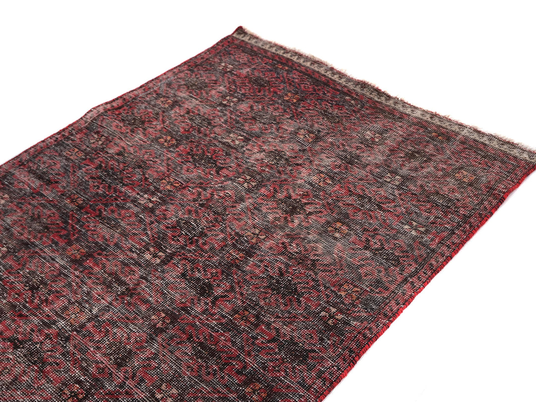 3x6 Vintage Oriental Rug, Hand-Knotted Wool Runner, Handmade Hallway Entryway Rug, Kitchen Throw Rug, Entryway Rug, Hallway Rug, SHR1985