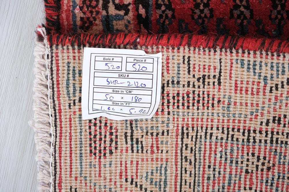 2x6 Vintage Rug, Hand-Knotted Pakistani Rug, Bedroom Rug, Office Rug, Designer Rug, Antique Rug,  SHR2120