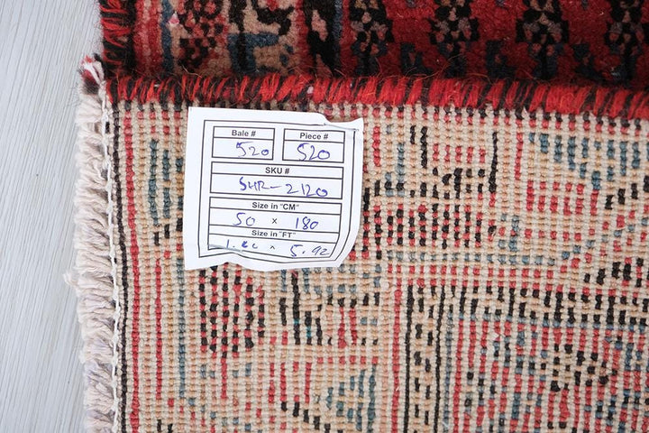 2x6 Vintage Rug, Hand-Knotted Pakistani Rug, Bedroom Rug, Office Rug, Designer Rug, Antique Rug,  SHR2120