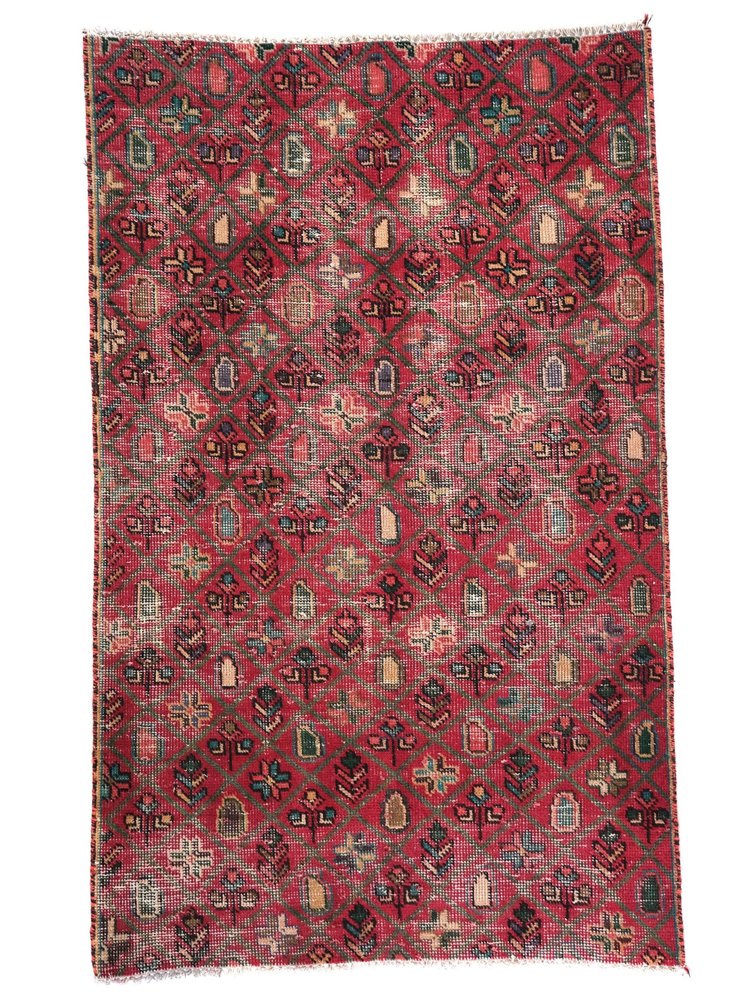 3x4 Vintage Rug, Hand-Knotted Oushak Rug, Bedroom Rug, Office Rug, Designer Rug, Antique Rug, SHR2126