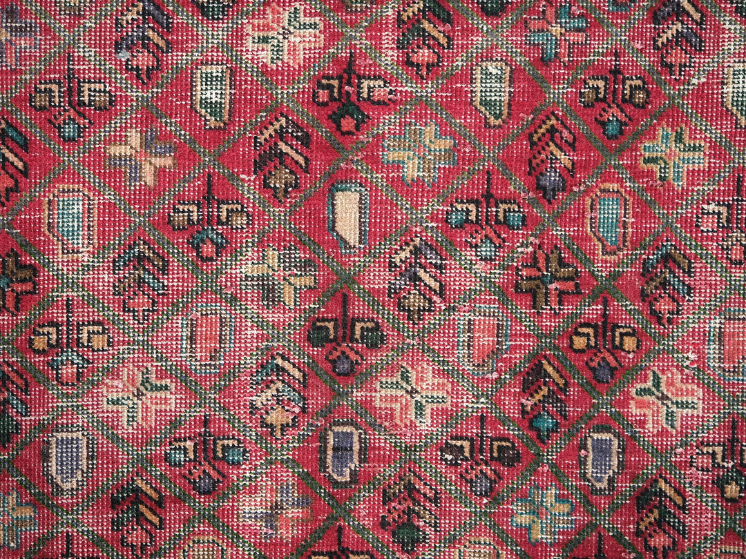 3x4 Vintage Rug, Hand-Knotted Oushak Rug, Bedroom Rug, Office Rug, Designer Rug, Antique Rug, SHR2126