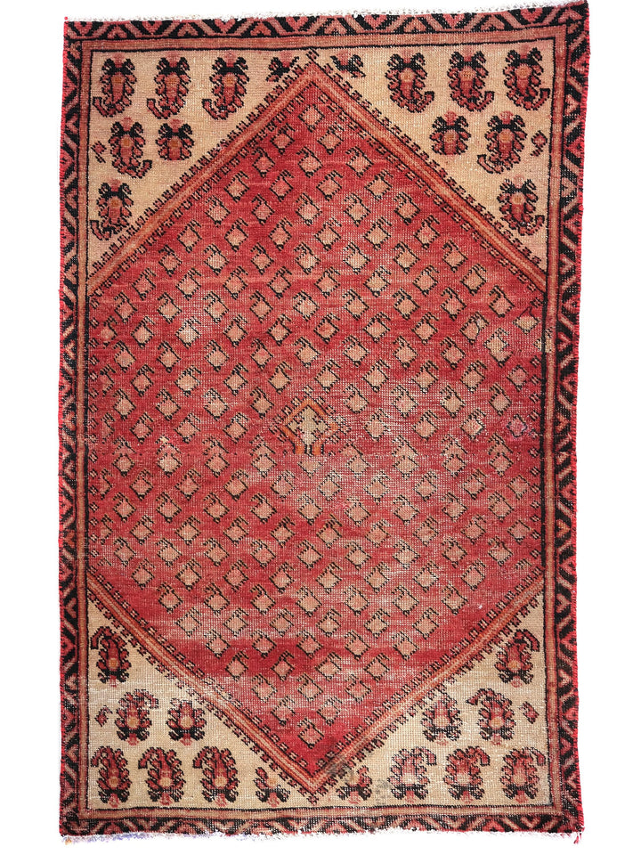 3x5 Vintage Rug, Hand-Knotted Oushak Rug, Bedroom Rug, Office Rug, Designer Rug, Antique Rug,  SHR2129