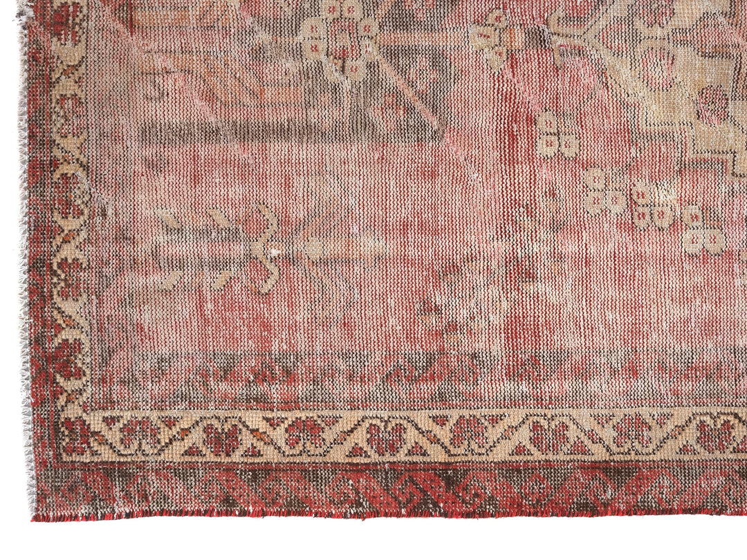 4x6 Vintage Accent Rug, Oriental Hand-Knotted Low Pile Wool Rug, Bathroom Rug, Entryway Rug, Mudroom Rug, SHR1997