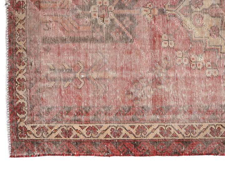 4x6 Vintage Accent Rug, Oriental Hand-Knotted Low Pile Wool Rug, Bathroom Rug, Entryway Rug, Mudroom Rug, SHR1997