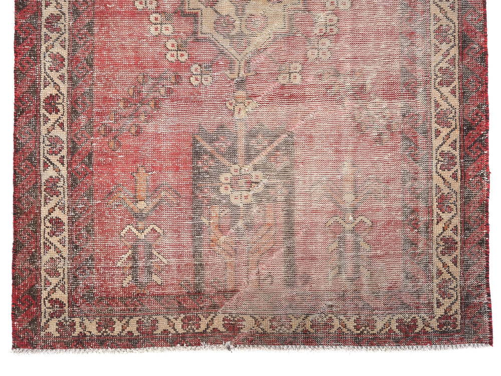 4x6 Vintage Accent Rug, Oriental Hand-Knotted Low Pile Wool Rug, Bathroom Rug, Entryway Rug, Mudroom Rug, SHR1997