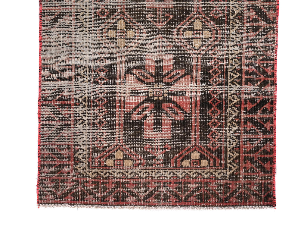 2x6 Persian Style Hand-Knotted Accent Rug, Vintage Rug, Organic Wool Living Room or Dining Room Rug, Handmade Hallway Entryway Rug, SHR2019