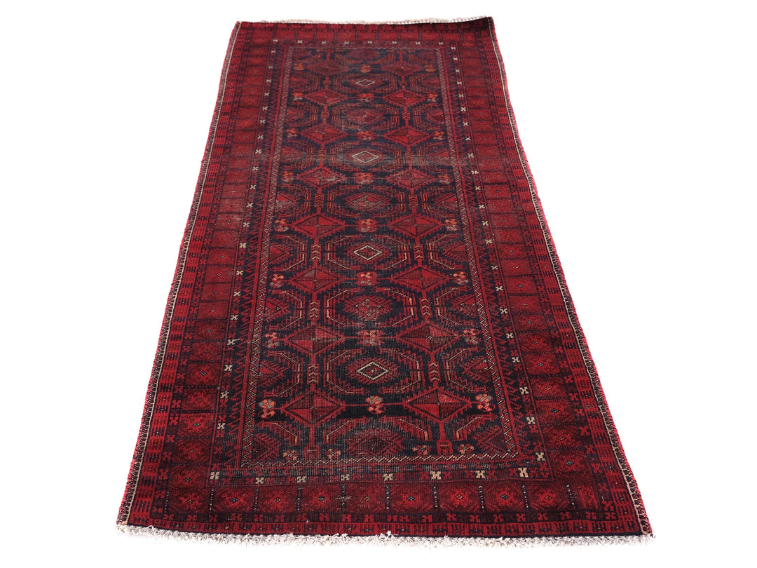 3x6 Hand-Knotted Accent Rug, Persian Style Vintage Rug, Organic Wool Living Room or Dining Room Rug, Handmade Hallway Entryway Rug, SHR2020