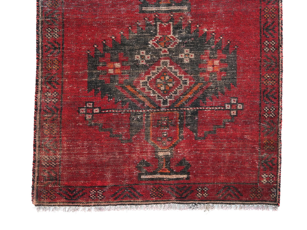 2x5 Vintage Rug, Colorful Rug, Handmade Rug, Bedroom Rug, Scatter Rug, Small Rug, SHR2031
