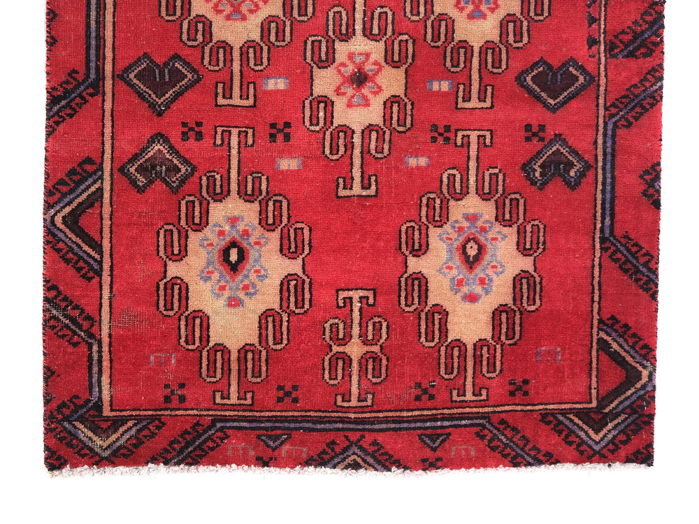 3x6 Vintage Rug, Handmade Rug, Bedroom Rug, Scatter Rug, Small Rug, Entry Rug, SHR2049