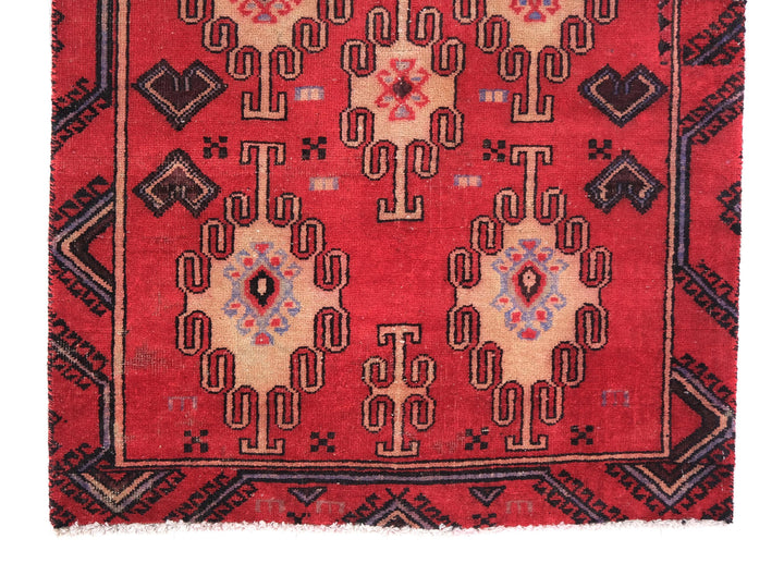 3x6 Vintage Rug, Handmade Rug, Bedroom Rug, Scatter Rug, Small Rug, Entry Rug, SHR2049