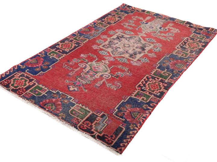 4x6 Vintage Rug, Pakistani Rug, Handmade Rug, Bedroom Rug, Scatter Rug, Small Rug, Entry Rug, SHR2071