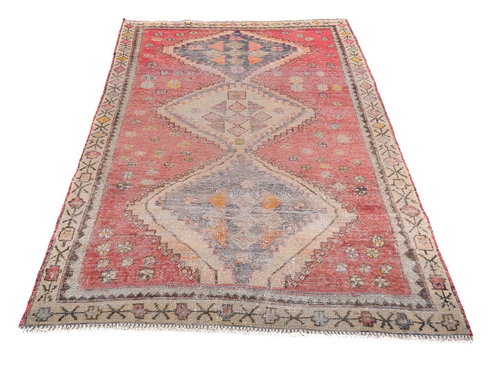 4x6 Vintage Rug, Handmade Rug, Bedroom Rug, Scatter Rug, Small Rug, Entry Rug, SHR2081