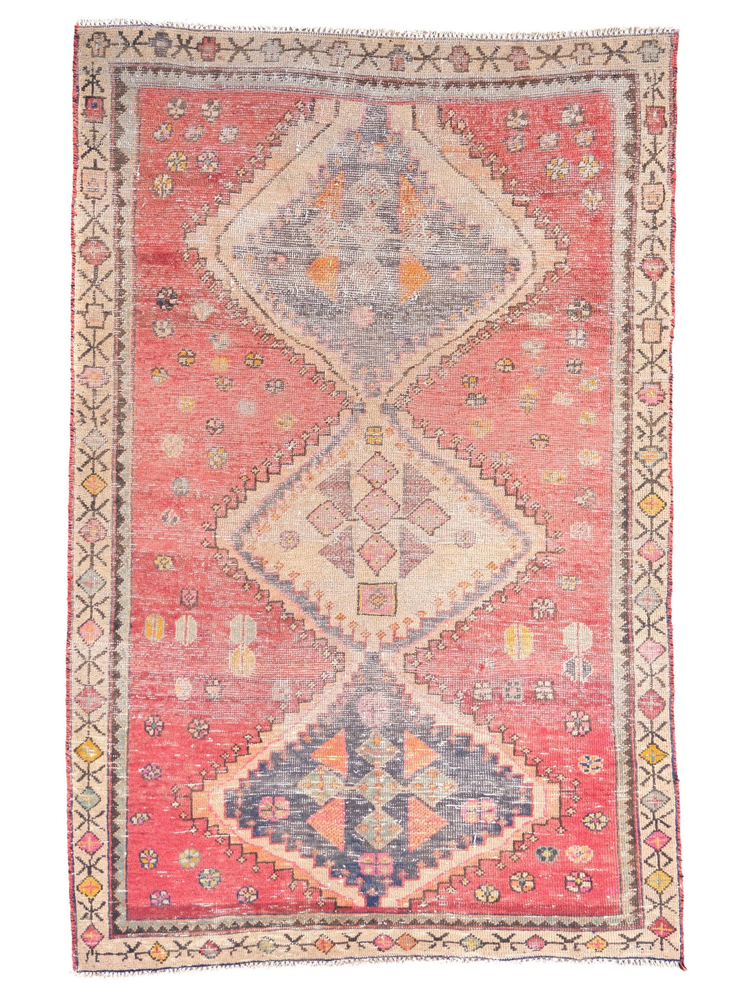 4x6 Vintage Rug, Handmade Rug, Bedroom Rug, Scatter Rug, Small Rug, Entry Rug, SHR2081