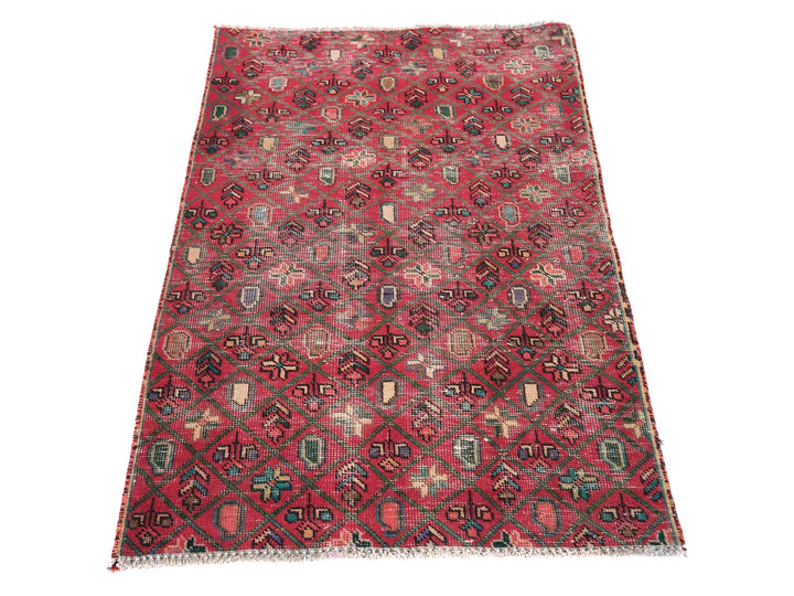 3x4 Vintage Rug, Hand-Knotted Oushak Rug, Bedroom Rug, Office Rug, Designer Rug, Antique Rug, SHR2126