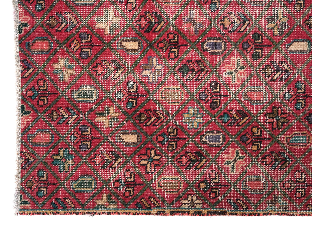 3x4 Vintage Rug, Hand-Knotted Oushak Rug, Bedroom Rug, Office Rug, Designer Rug, Antique Rug, SHR2126