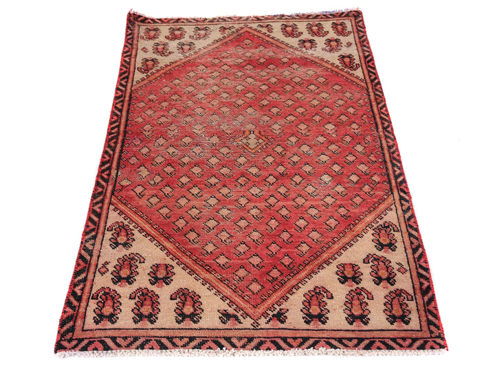 3x5 Vintage Rug, Hand-Knotted Oushak Rug, Bedroom Rug, Office Rug, Designer Rug, Antique Rug,  SHR2129
